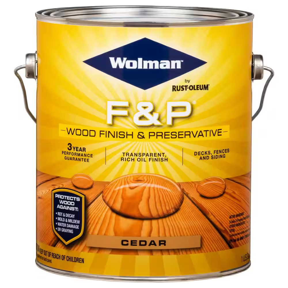 1 Gal. F and P Cedar Exterior Wood Finish and Preservative Stain and Sealer