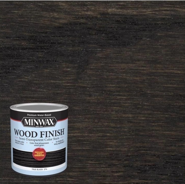Minwax Wood Finish Water Based Semi Trans. True Black Acrylic 108500000