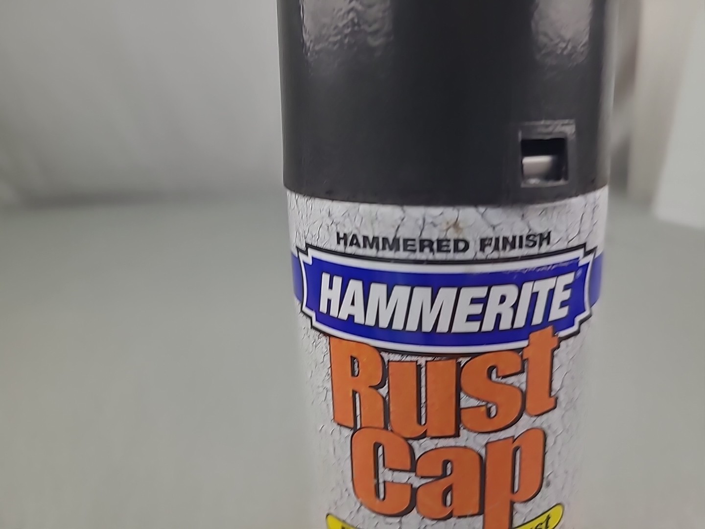 Hammerite Rust Cap Hammered Finish Black Spray Paint Used 12 Oz