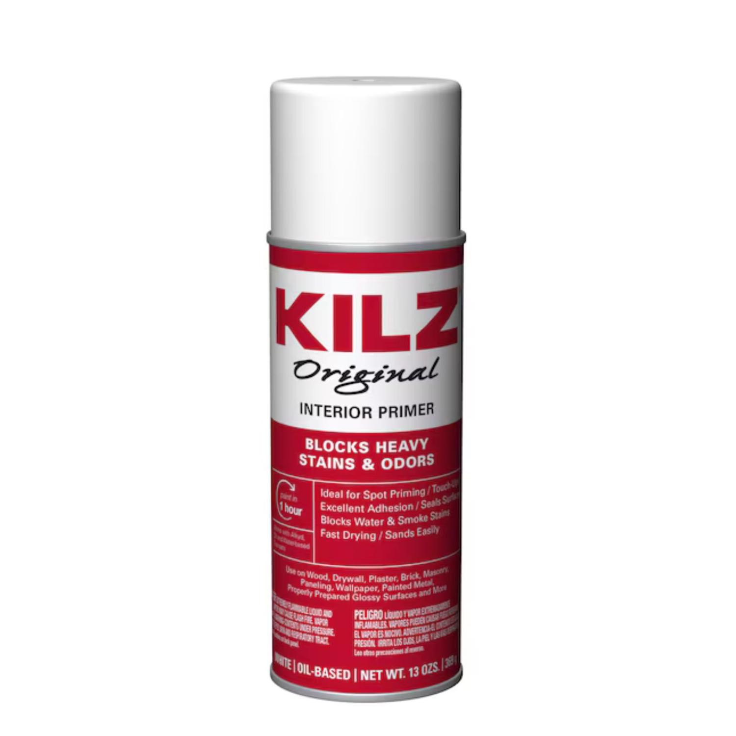 KILZ 10004 White Solvent Scent Oil Base Primer Sealer 13 oz. (Pack of 12)