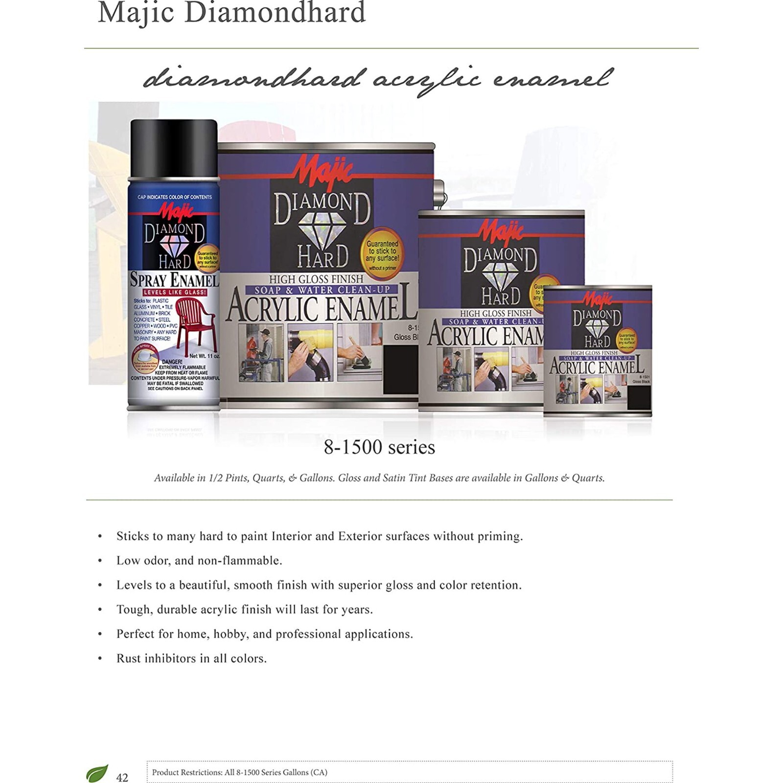 Majic Paints 8-21502-8 11 oz. Dark Brown Diamond Hard Spray Enamel – Dark brown