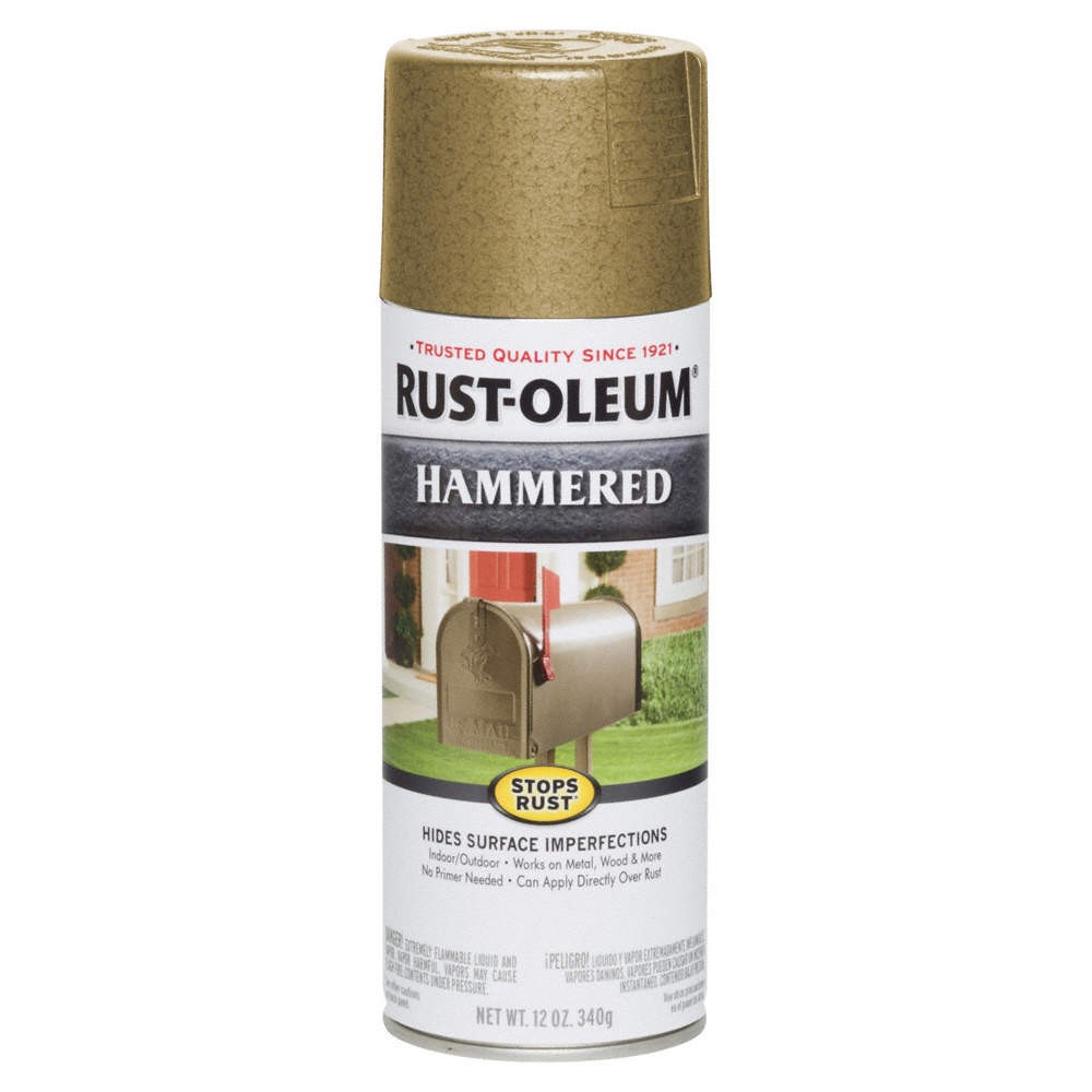 RUST-OLEUM 809KE8 PK 6 Spray Paint,Gold Rush,Glossy,12oz. 809KE8