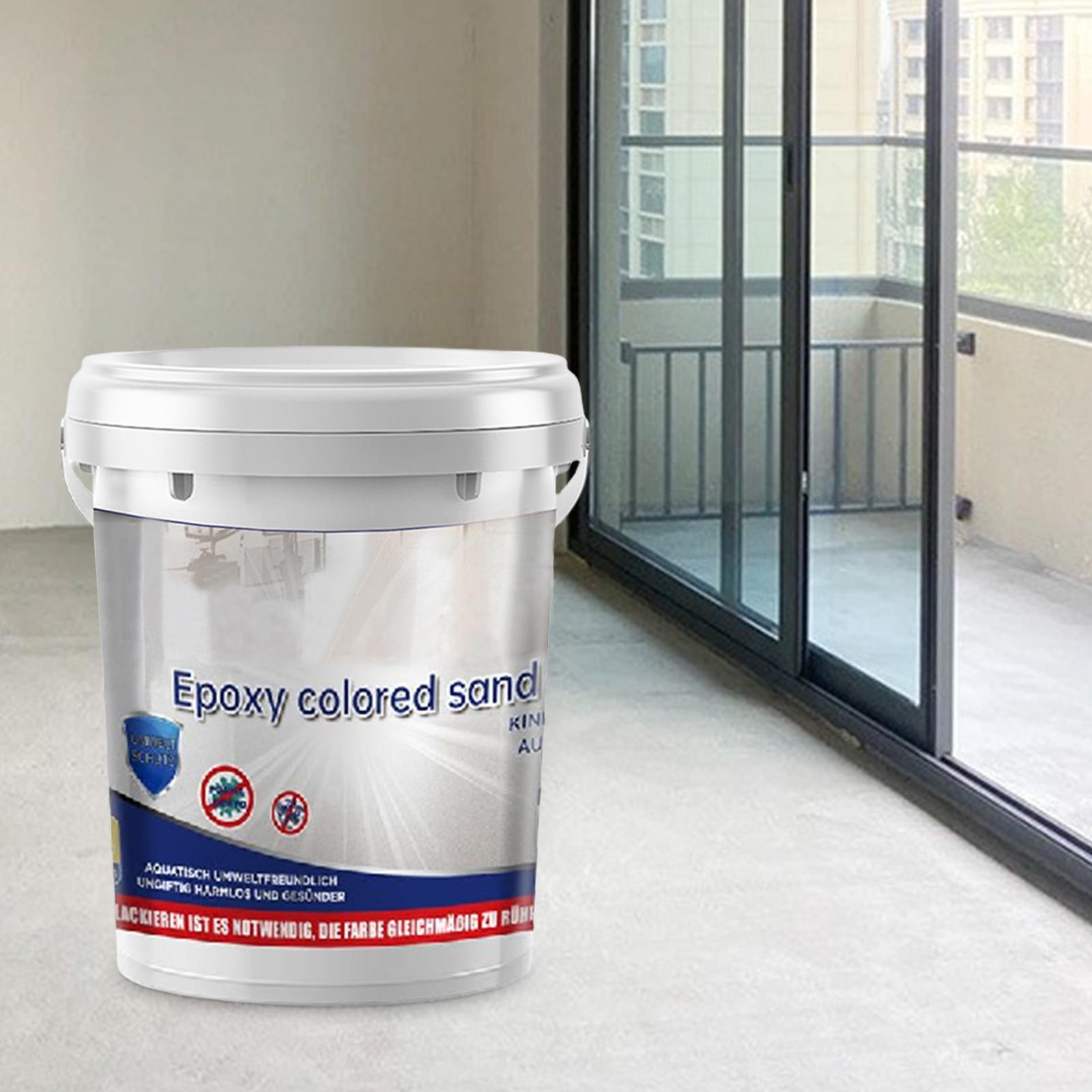 Marble Effect Epoxy Floor Coating High-Gloss Floor Paint Waterproof & Anti-slip