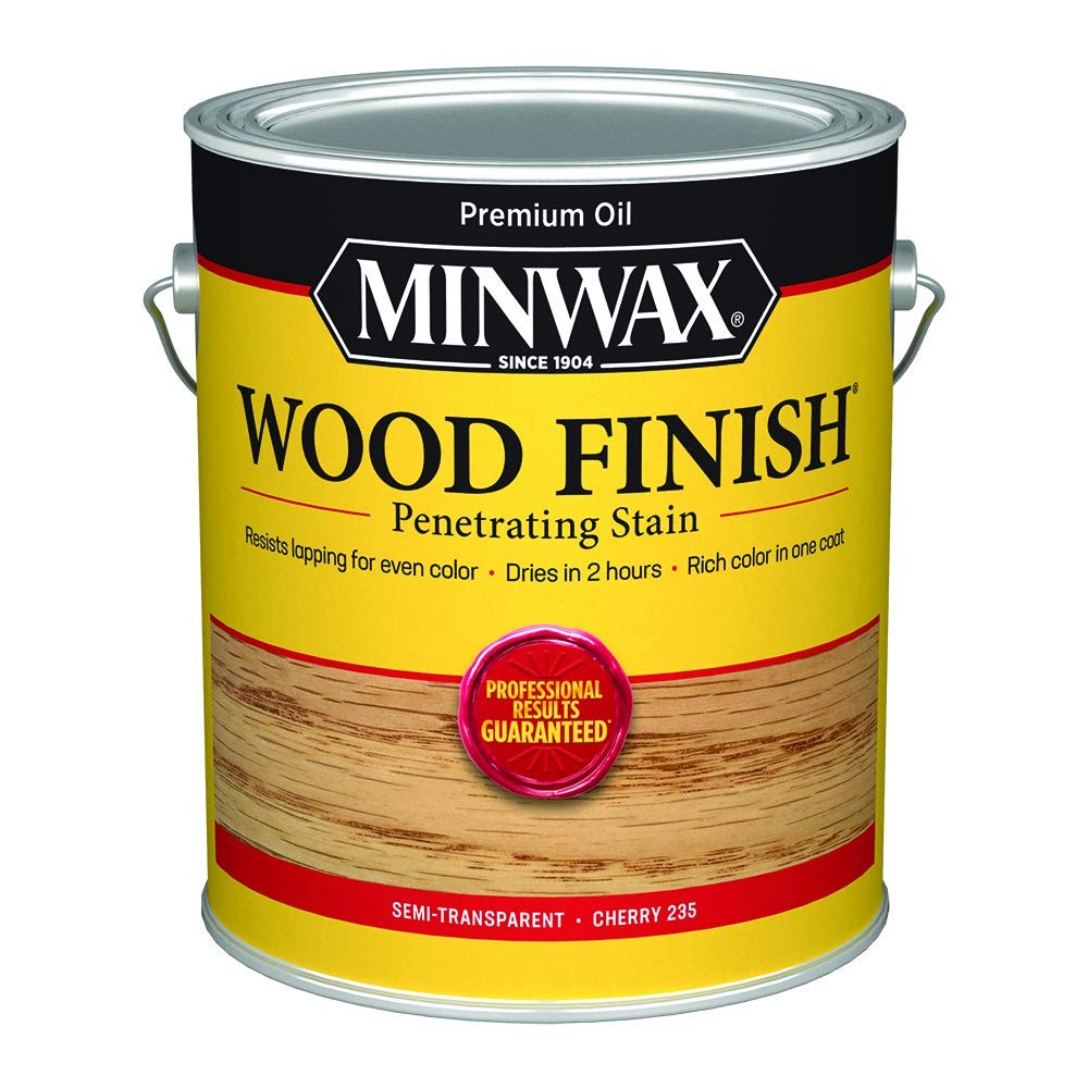 Minwax Wood Finish Cherry Stain Gallon Deep Penetrating Quick Drying Oil Based