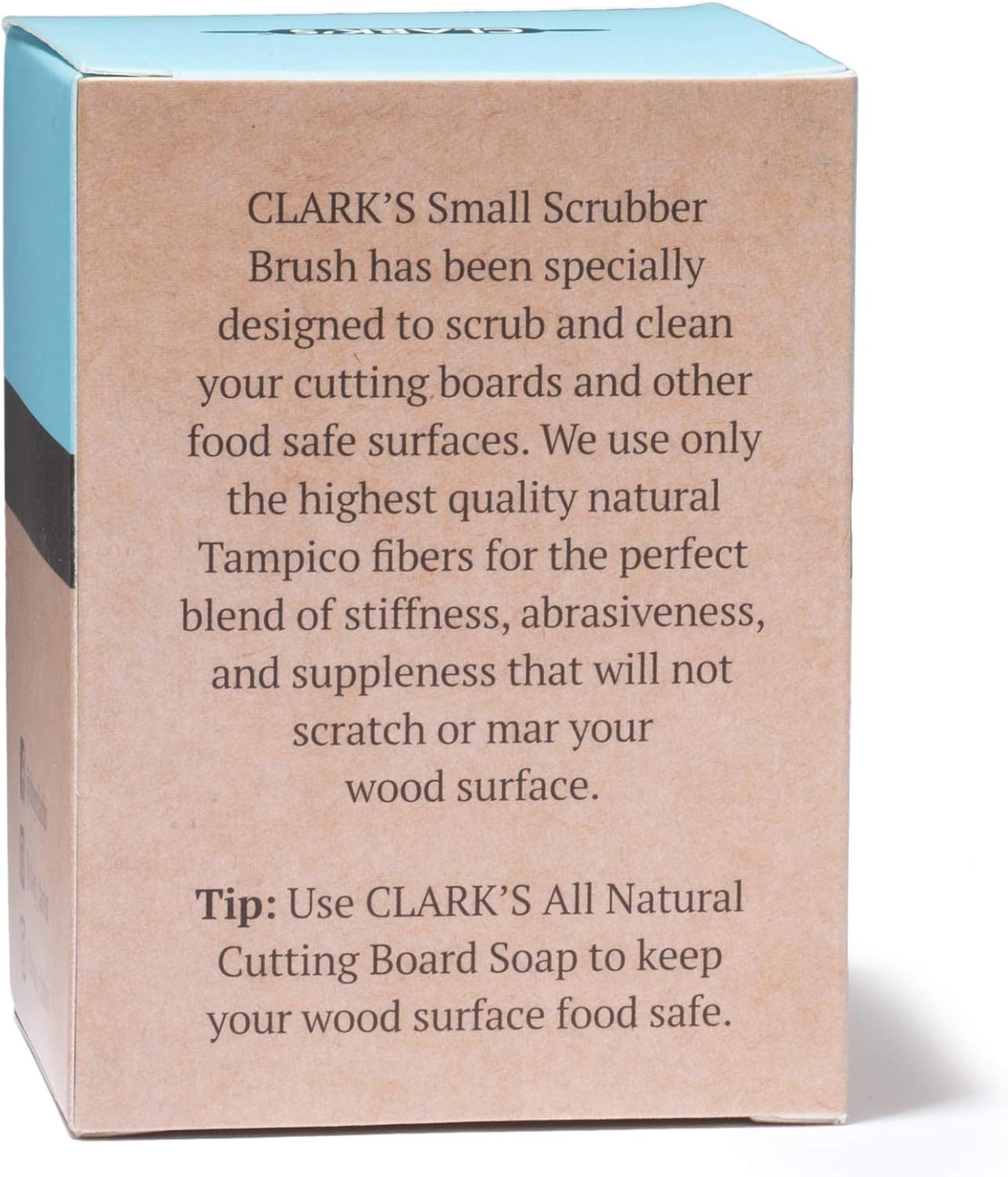 CLARK’S Cutting Board Oil Scrub Brush – Round Wood Applicator Small, Maple