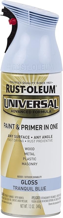 6 PACK RUSTOLEUM UNIVERSAL PAINT+PRIMER GLOSS TRANQUIL BLUE 284961 FREE SHIPPING