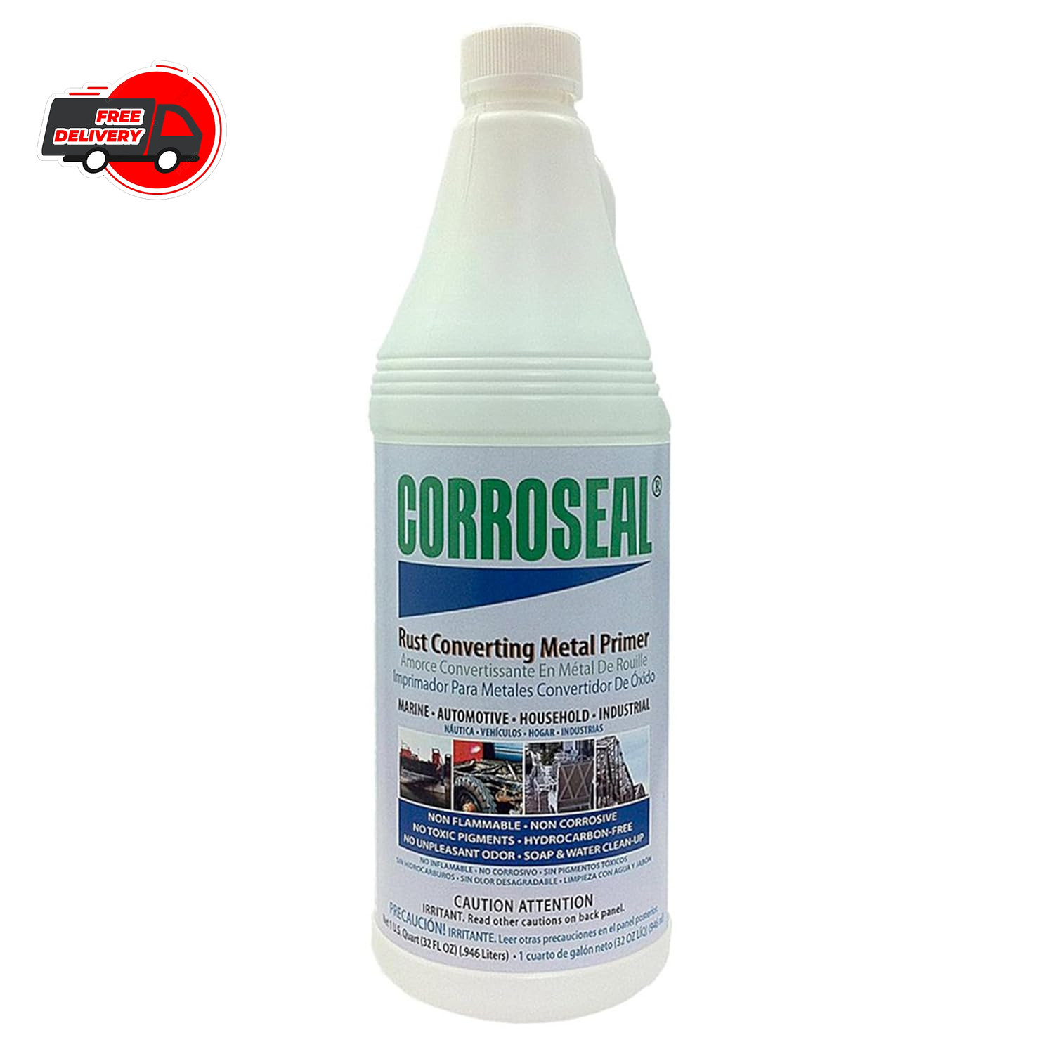 Corroseal-82320 Water-Based Rust Converter Metal Primer, Rust Converter – 1 Qt