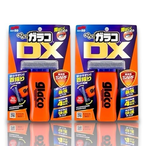 SOFT99 Glaco DX Roll On Water Repellent 110ml x2 Window Coating NEW