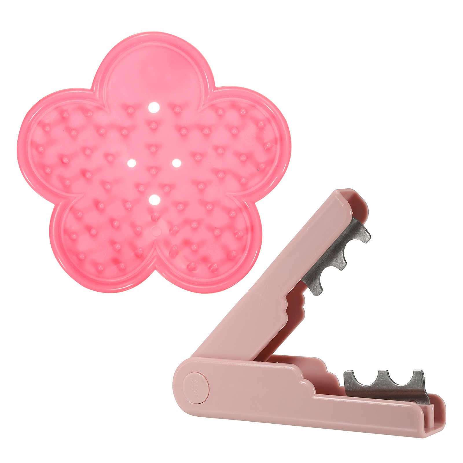 2pcs Rose Stem Leaf Thorn Stripper Remover Tool Stripper Kit Pink