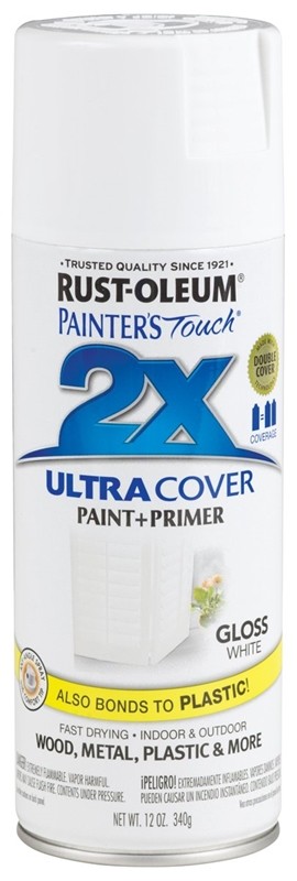 NEW CASE OF (6) RUSTOLEUM 249090 ULTRA COVER 2X WHITE SPRAY PAINT 1230879