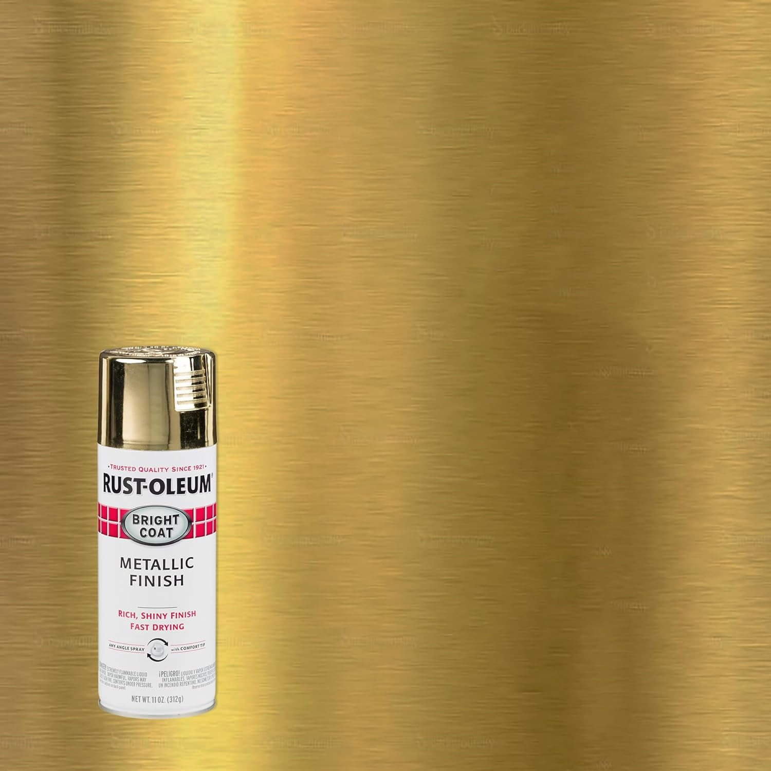 7710830 Stops Rust Bright Coat Metallic Spray Paint, 11 Ounce, Gold, (Pack of 1)