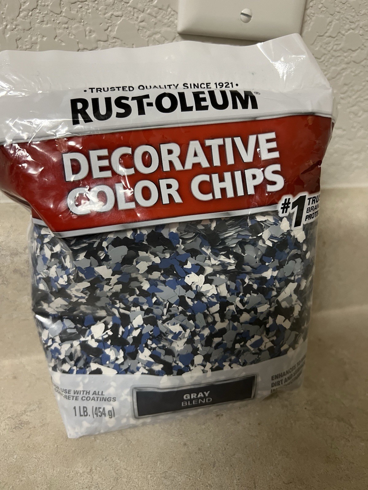 Rust-Oleum 301359 Decorative Color Chips, Gray Blend, 1Lb(454G)