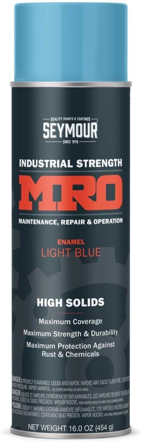 Industrial MRO High Solids Spray Paint, 16 Oz, Light Blue, VOC Compliant Finish