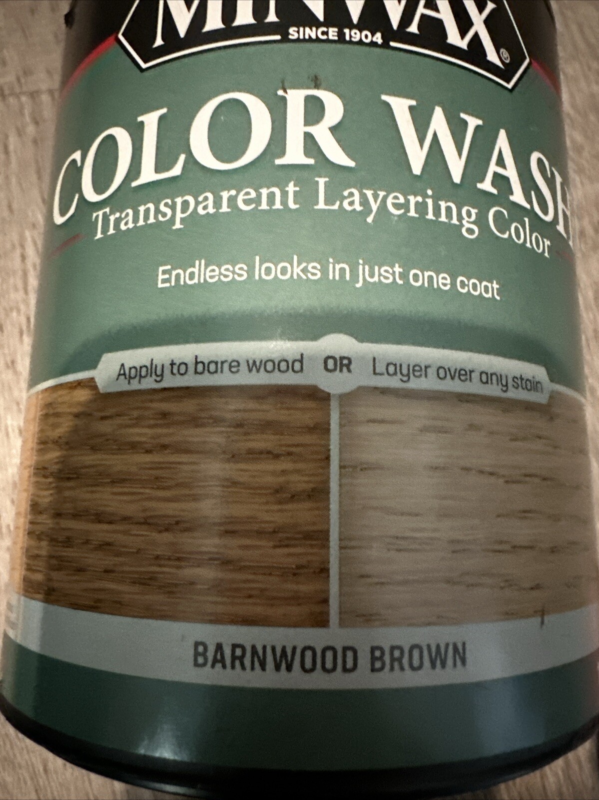 Minwax 404140000 Wash Transparent Layering Color, Barnwood Brown, 1 Quart