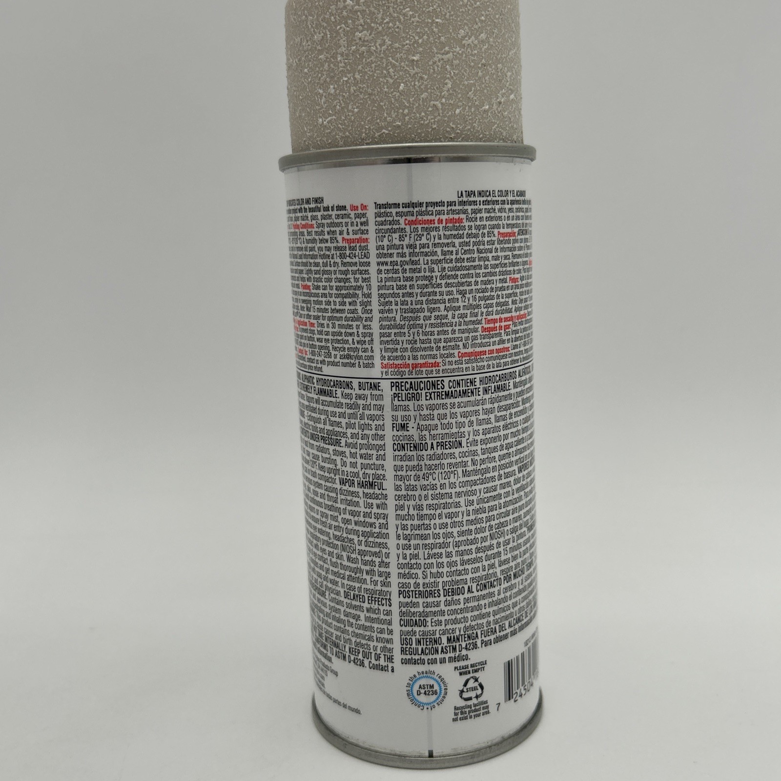 Krylon K18213 Coarse Stone Texture Finish Spray Paint, White Onyx, 12 Ounce
