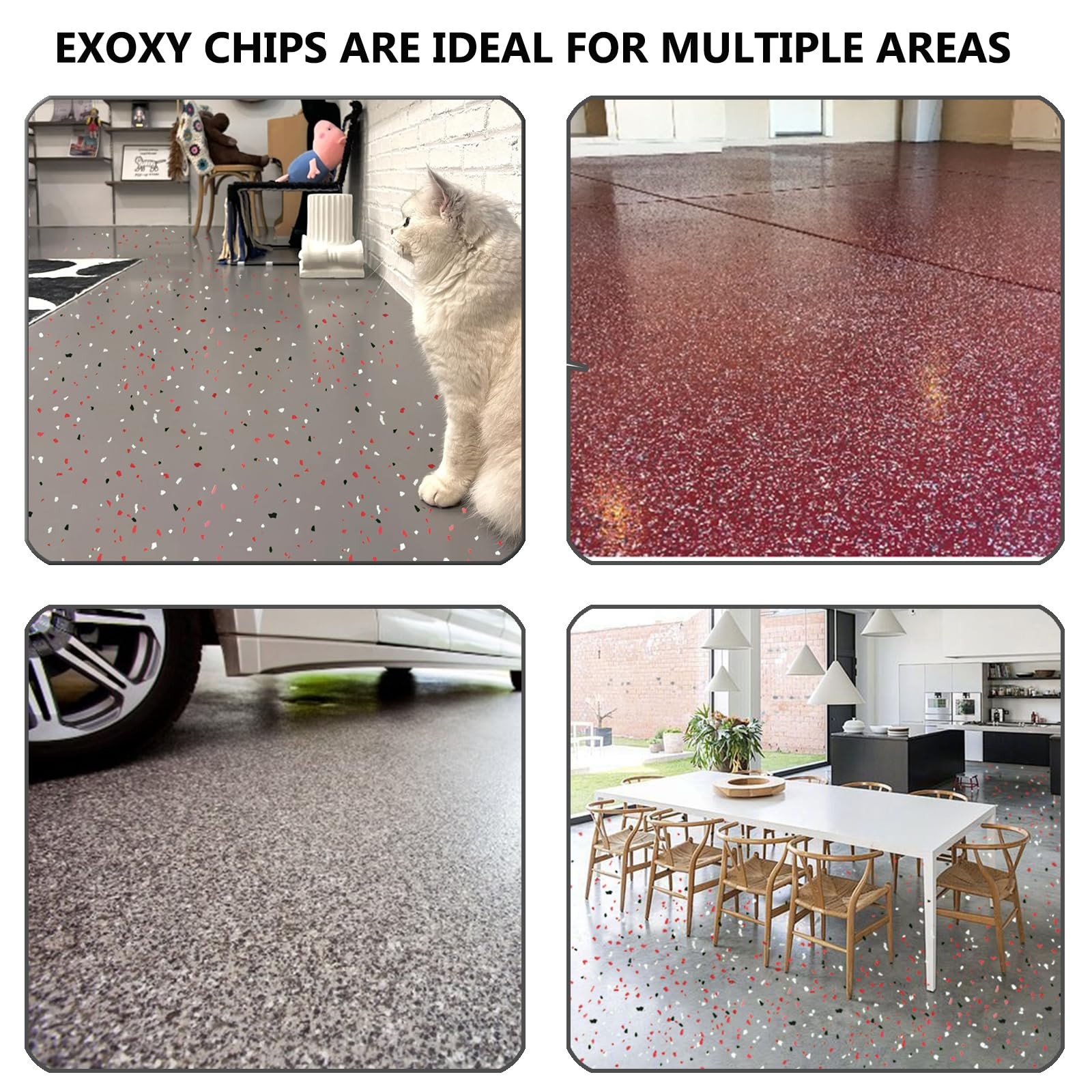 1LB Epoxy Floor Flakes Blend Decorative Color Chips Garage Floor Paint Flakes…