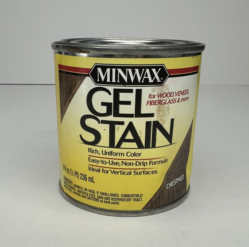 Minwax Gel Stain Chestnut 1/2 Pint for Wood, Veneer, Fiberglass & More, NEW