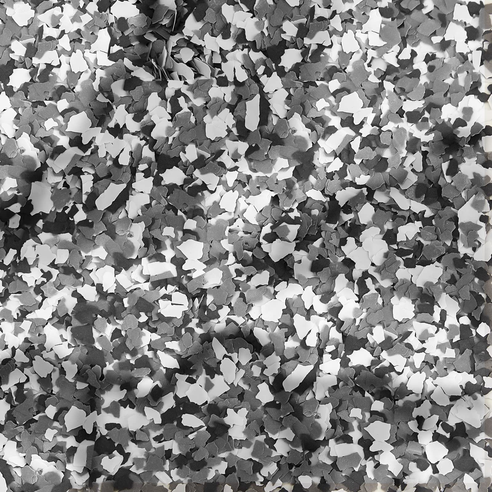 Decorative Color Chips Garage Floor Epoxy Kit Black White Gray