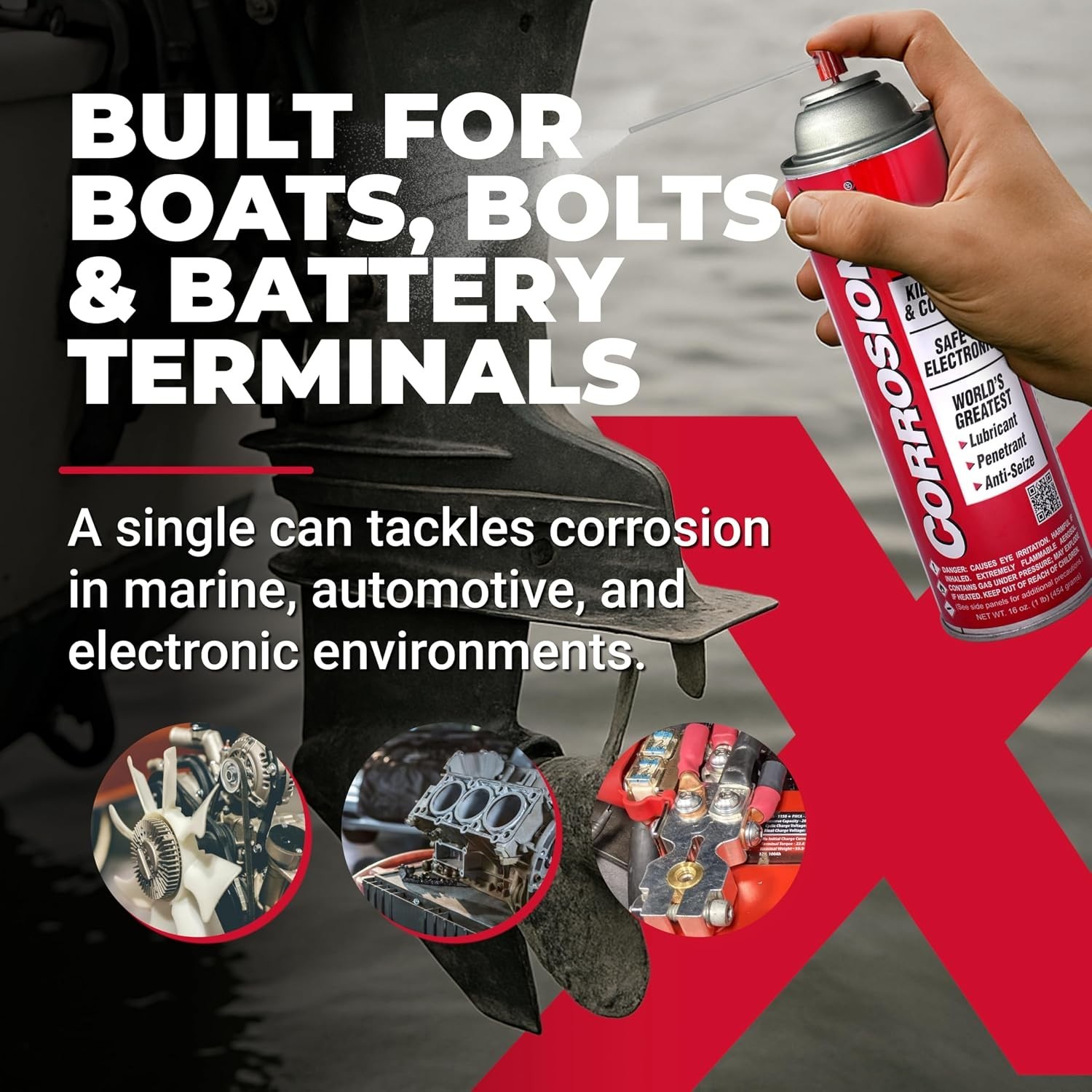 Advanced 16oz Rust Inhibitor – Protects Bolts, Cables & Marine Gear Effortlessly