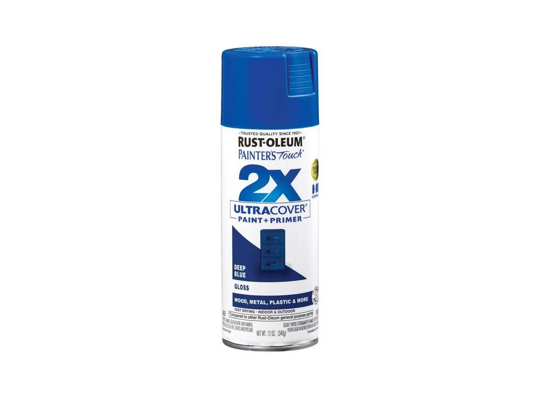 PAINTER’S Touch Gloss Spray Paint, Gloss, Deep Blue, 12 oz, Aerosol Can