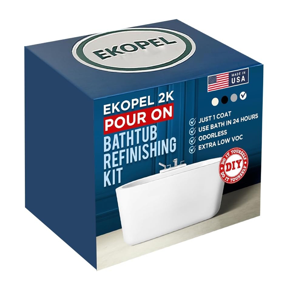 Ekopel 2K Bathtub Refinishing 1 Count (Pack of 1), Pour On Standard