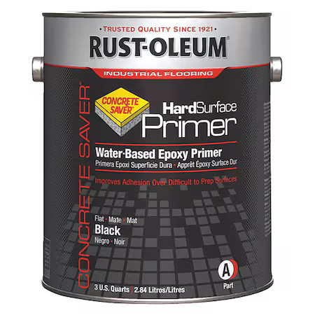 Rust-Oleum 353861 Epoxy Primer, Black, Flat, 3.75 Qt, 250 To 350 Sq Ft/Gal,