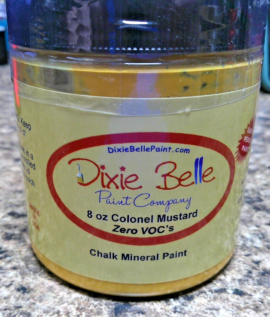 Dixie Belle Chalk Mineral Paint COLONEL MUSTARD 8oz ZERO VOC`S NEW & SEALED