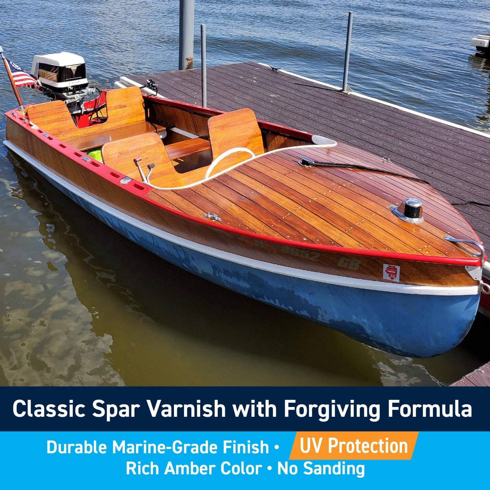 Marine Spar Varnish Gloss & Satin Polyurethane Finish for Wood, Boats, Outdoor F