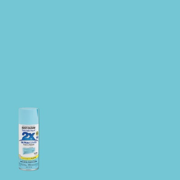 (6)-12 Oz Aqua RustOleum Painter´s Touch 2X Ultra Cover Spray Paint 249085