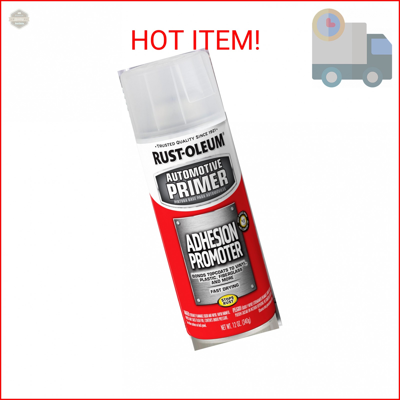 Rust-Oleum 251572 Automotive Adhesion Promoter Spray, 11 oz, Clear