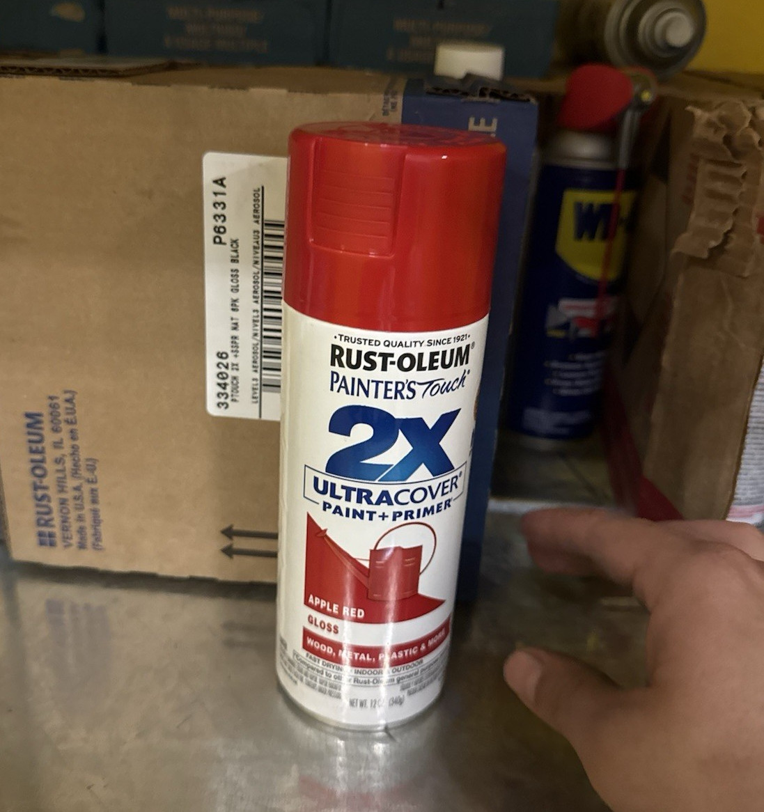Rust-Oleum Painter’s Touch 2X Ultra Cover Paint + Primer Apple Red Gloss Spray
