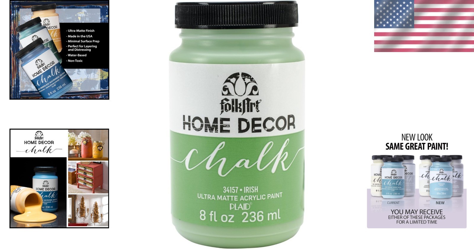 Home Decor Chalk Paint 8oz – Assorted Colors