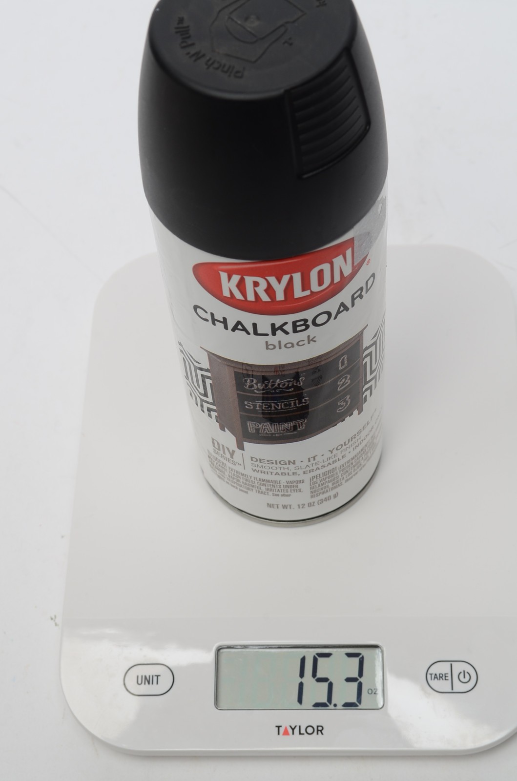 Krylon Chalkboard Spray Paint Black 12oz Approx 75% Full 807
