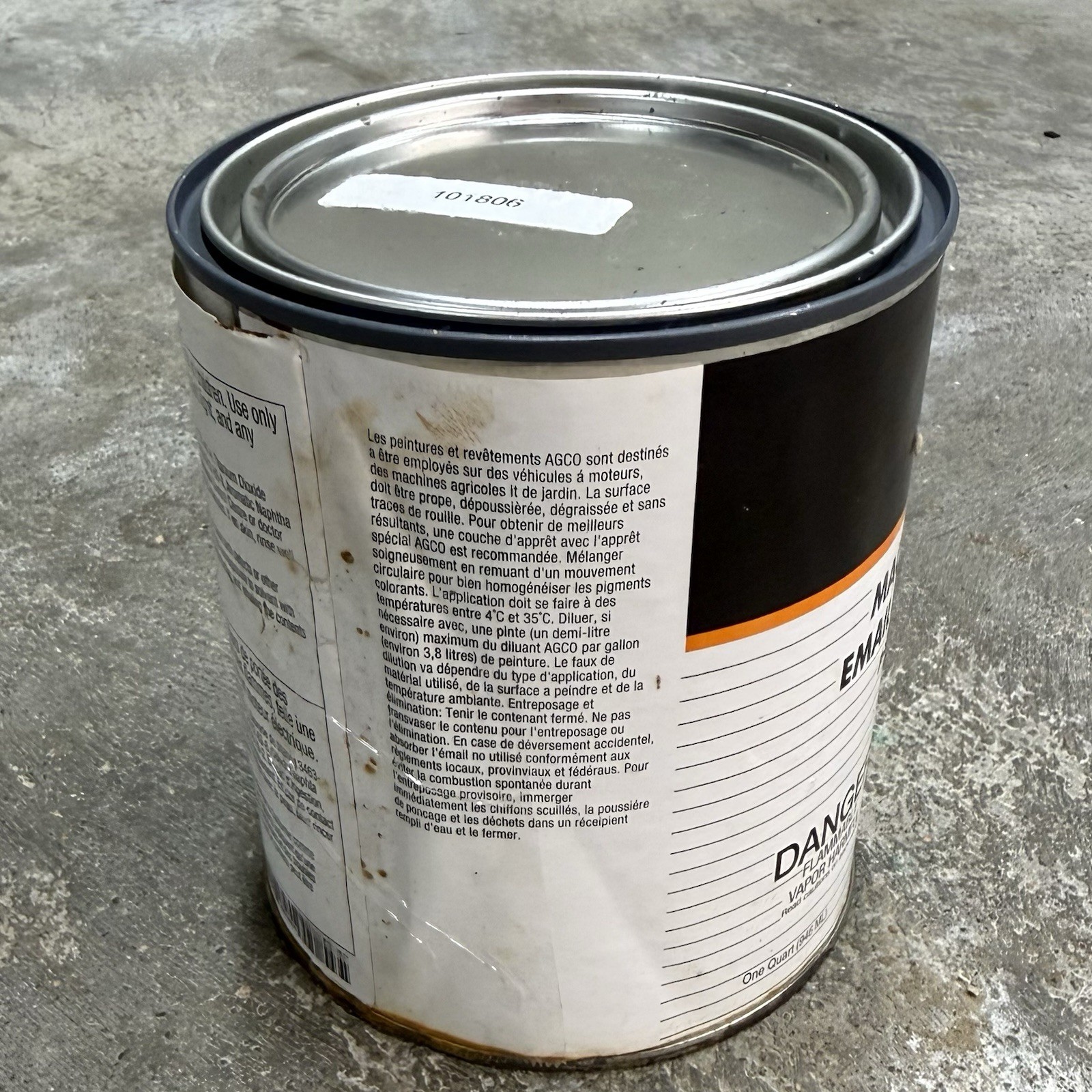 AGCO Prairie Gold Machinery Enamel Quart 79014808 Minneapolis Moline New Paint