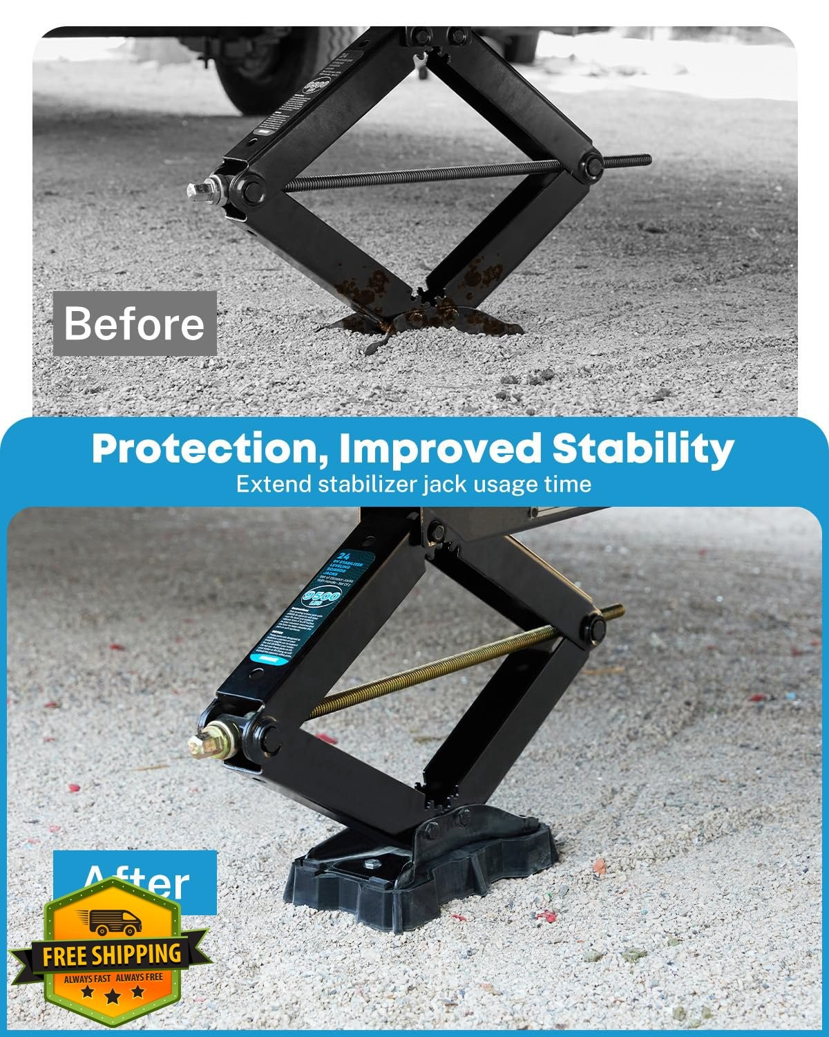 Kohree RV Stabilizer Jack Pads 2 Pack