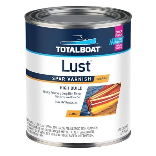 Lust Marine Varnish, High Gloss and Matte Finish for Wood, Boats, Outdoor Fur…