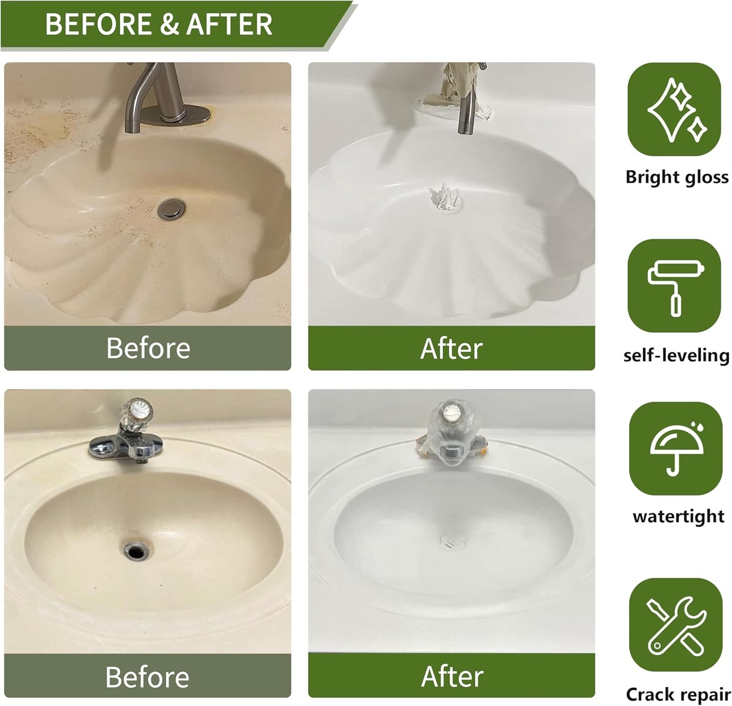 32Oz White Ceramic tub and tile Paint Refinishing Kit Bathtub Bathroom wall Pain