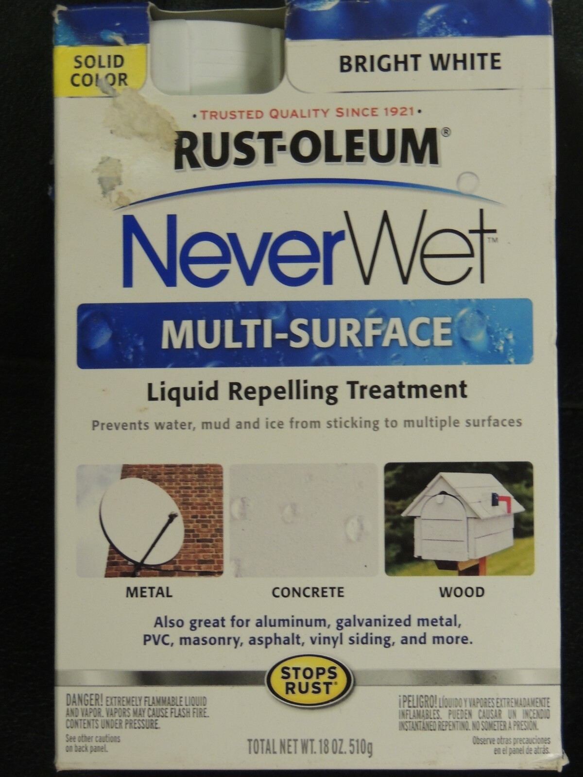 Rust-Oleum Never Wet Multi Purpose Kit, Silver Gray, Bright White, Frosted Clear