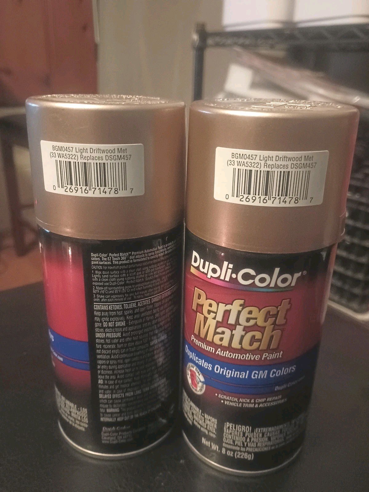 Lot of 2 BGM0457 Light Driftwood Dupli-Color Paint Duplicates GM