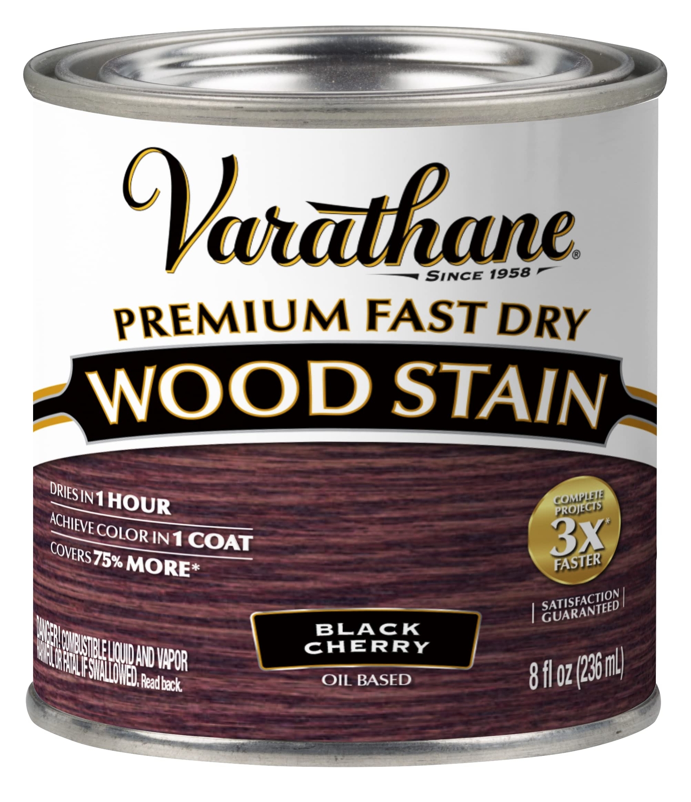 Varathane Half Pint Black Cherry Fast Dry Wood Stain for Interior Projects
