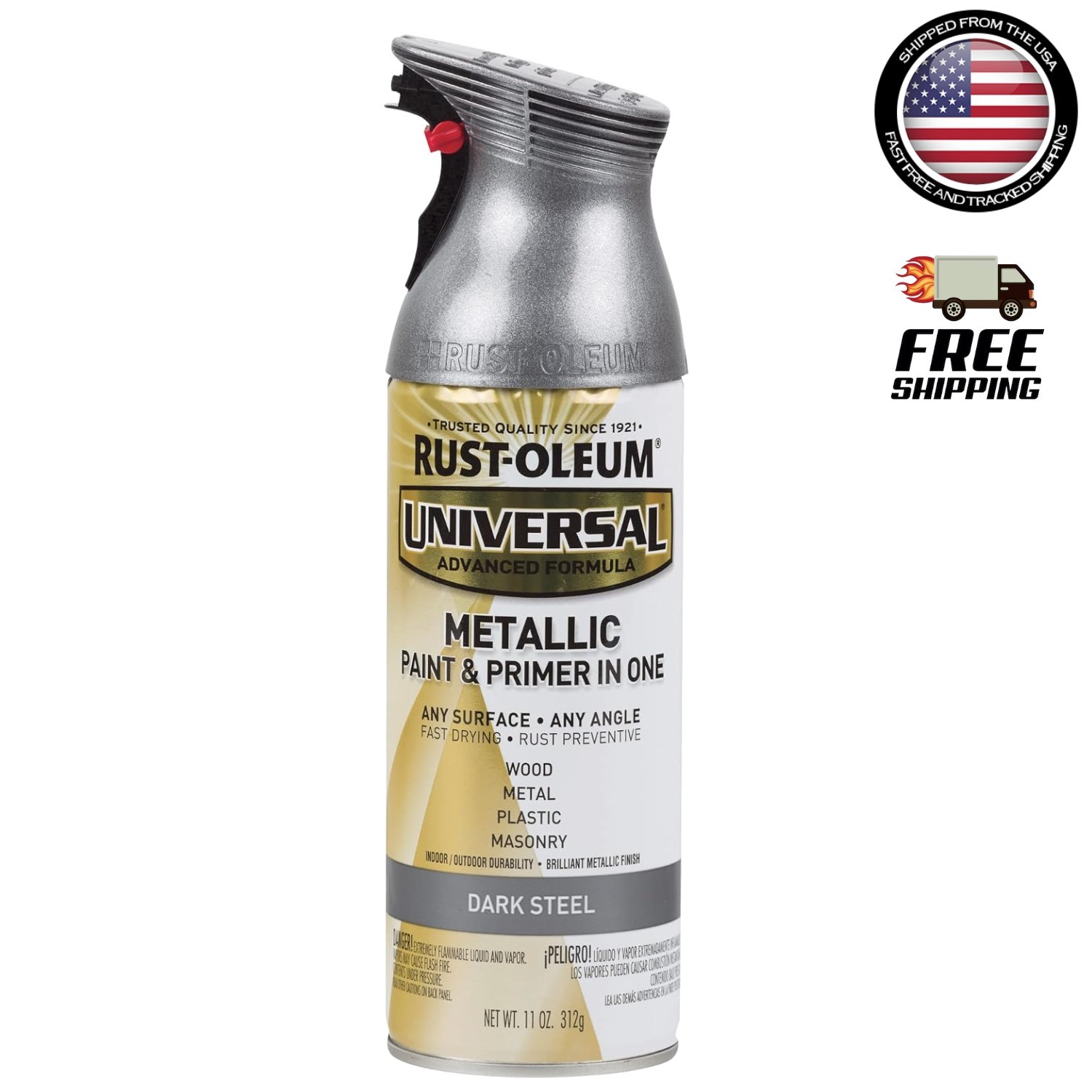 Metallic Spray Paint Matte Gunmetal Gray 11oz All Surface Universal