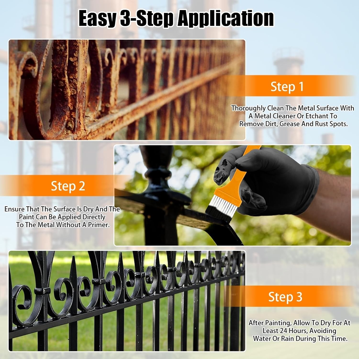 Metal Paint, Rust Converter and Metal Primer 34.8 Oz – Anti-Rust Coating Rust Pa