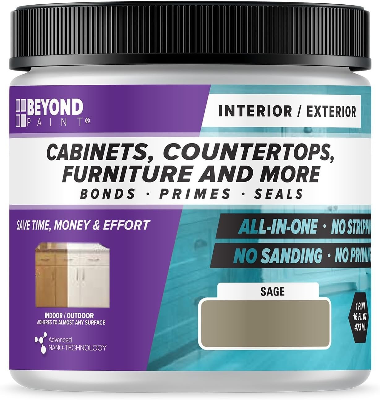 Furniture and Cabinet Refinishing Paint, Matte Finish – Sage