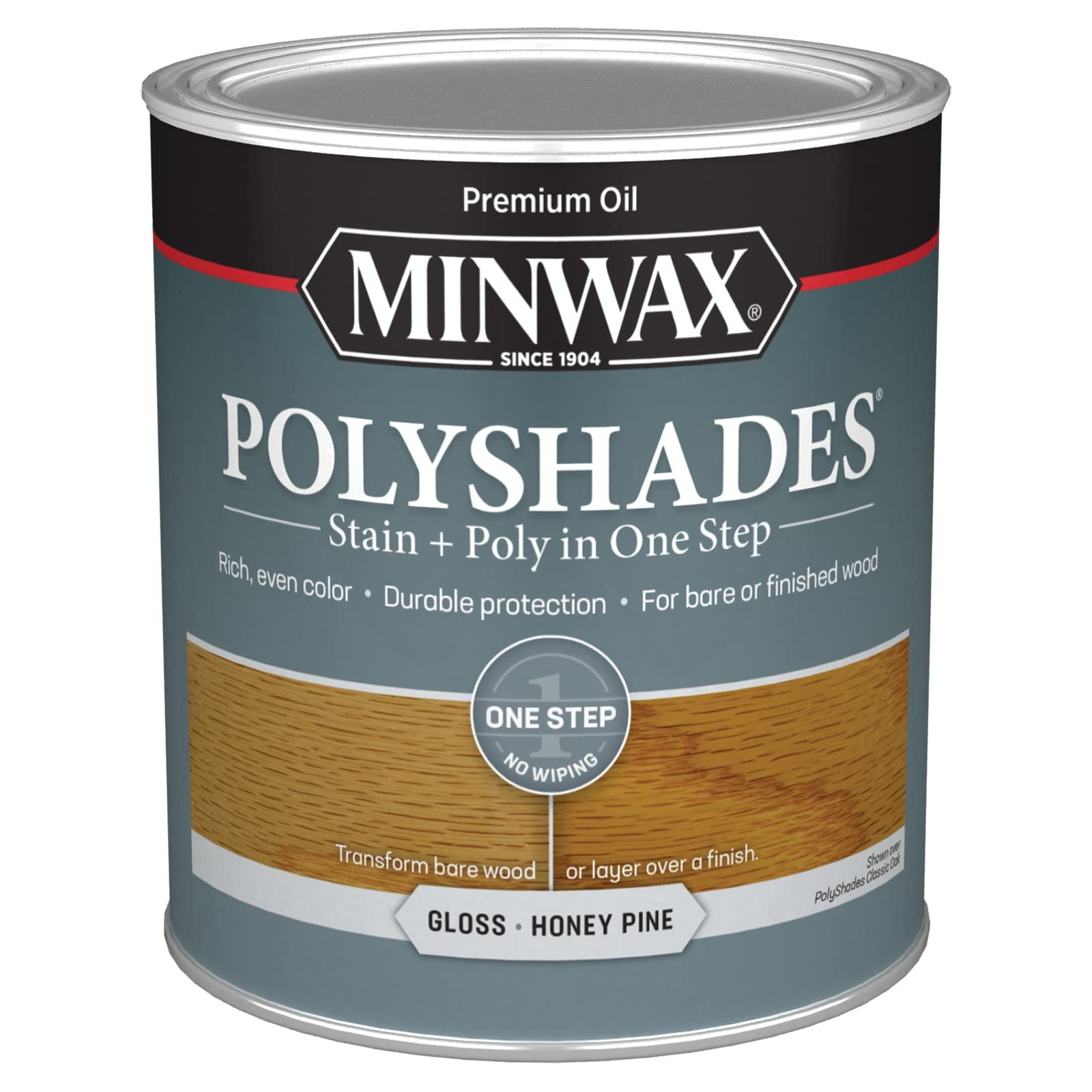 Minwax PolyShades Honey Pine 1 Quart Oil Based Wood Stain and Finish