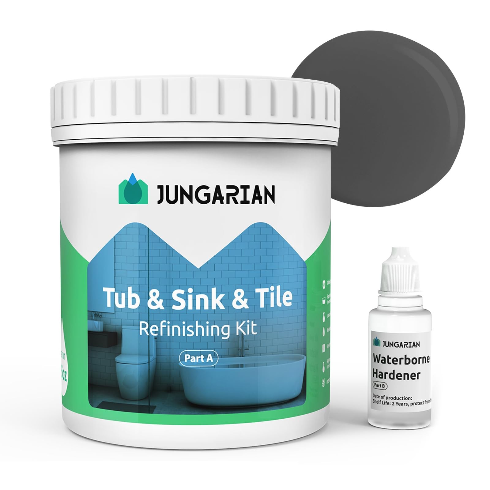 Tub and Tile Refinishing Kit 17.5oz, Low Odor Countertop Paint, Shower Sink P…