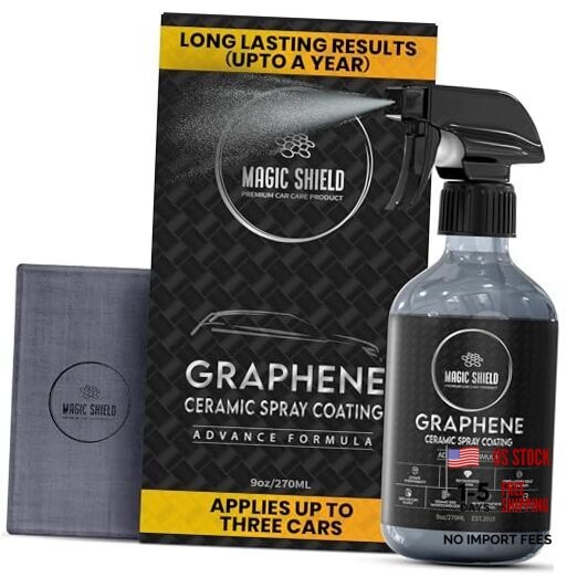 Graphene Ceramic Spray Coating – LAST SO LONG! Quick & Easy 9 Fl Oz (Pack of 1)