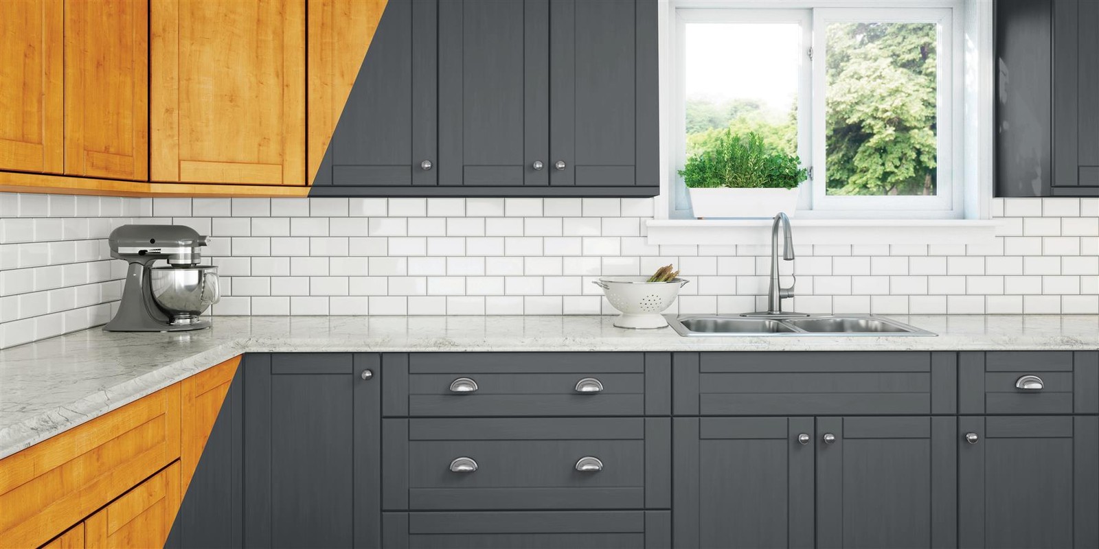 Rust-Oleum Cabinet & Trim Paint, Dark Gray, Semi-Gloss, Quart – 372010