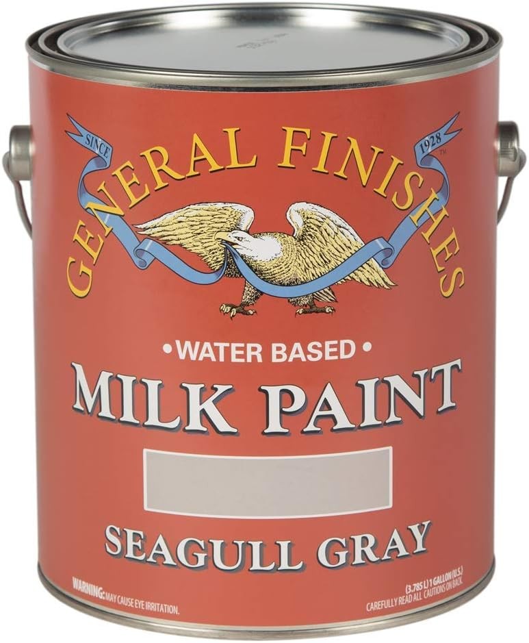 Water Based Milk Paint 1 Gallon Seagull Gray