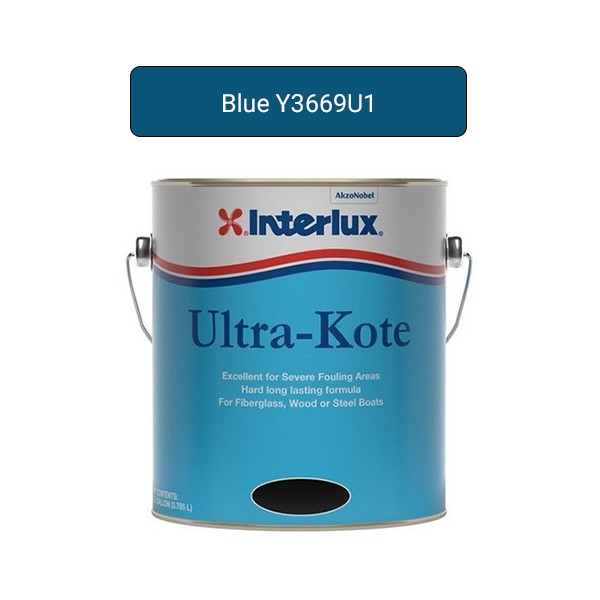Interlux Ultra-Kote Hard Antifouling Bottom Paint Blue 1 Gallon Y3669U1