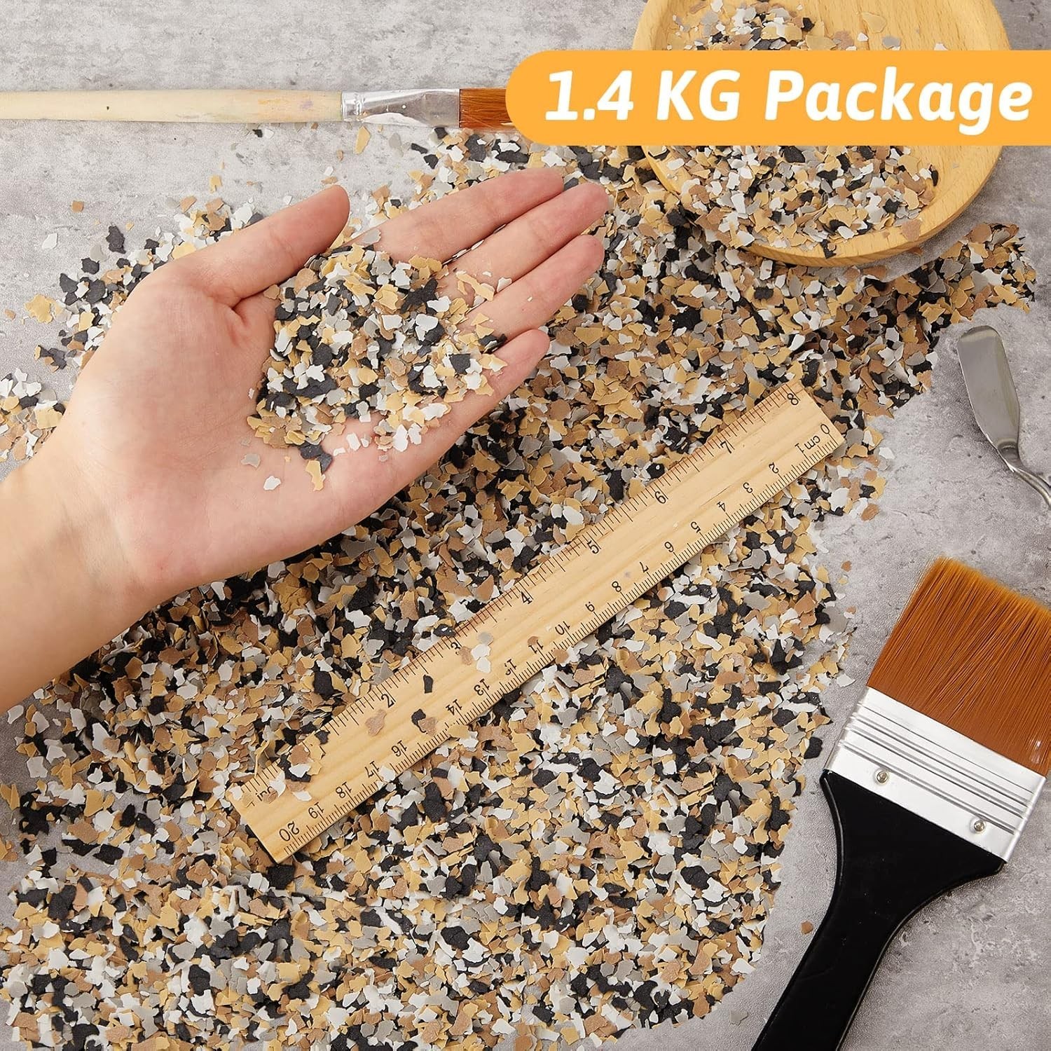 1400g Elegant Epoxy Floor Color Chips – Decorative Paint Flakes for Interiors